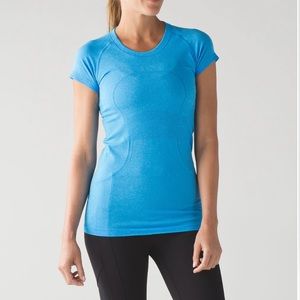 Lululemon Swiftly Tech SS Crew - Heathered Blue -6